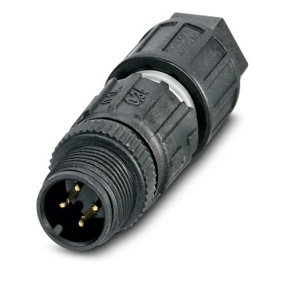 Phoenix Contact Circular Connector M12, 4 Contacts, Cable Mount, Plug, Male, IP65 IP67, Polymer Housing, SACC Series 1641714