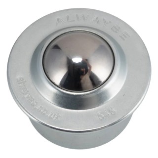 ALWAYSE Ball Transfer Unit with 45 mm Diameter Steel Circular Flange 75 mm Flange Diameter 545013