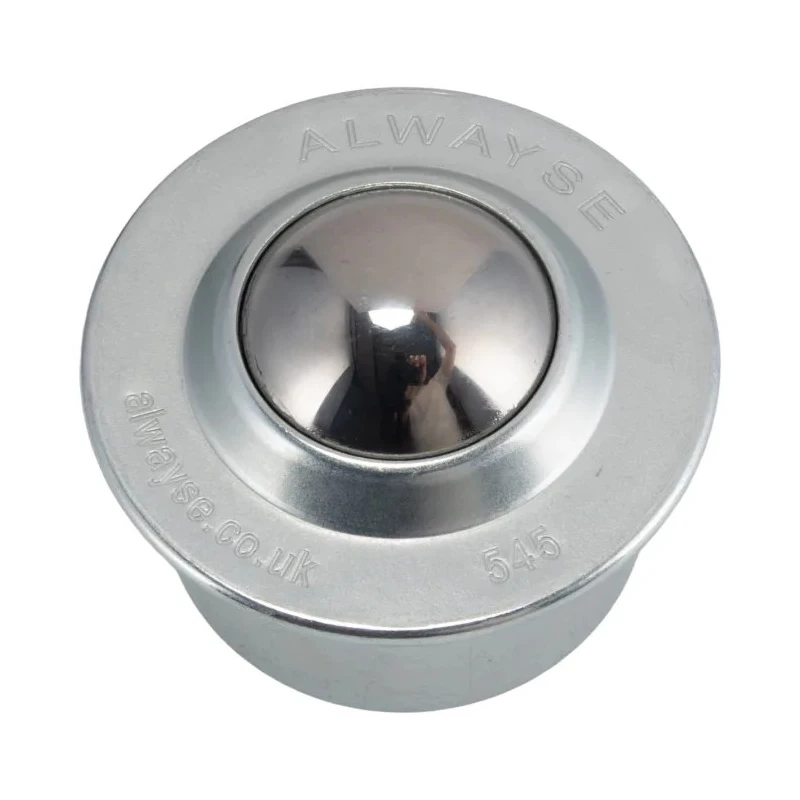 ALWAYSE Ball Transfer Unit with 45 mm Diameter Steel Circular Flange 75 mm Flange Diameter 545013
