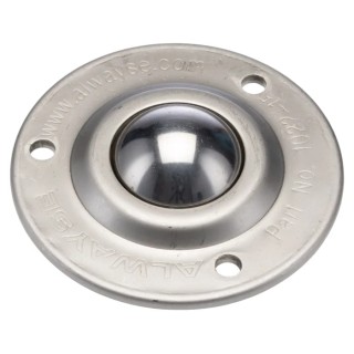 ALWAYSE Ball Transfer Unit with 32 mm Ball Diameter Stainless Steel 3-Hole Flange Mount 125kg Load Capacity 102215