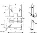 Savigny Zinc Plated Stainless Steel Butt Hinge with Removable Pin, 57 mm x 52.5 mm x 1.5 mm 40421 IB