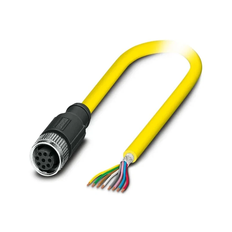 Phoenix Contact Sensor Actuator Cable Female 8 way Straight to 8 way Unterminated 2 m 1406083
