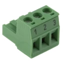 Phoenix Contact 3-Contact Pluggable Terminal Block MSTB 2.5/3-ST-5.08 BD, 5.08 mm Pitch, 12A, Female, Polyamide 1762208