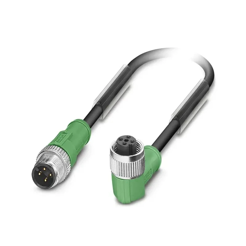 Phoenix Contact Sensor Actuator Cable Female 4 way M12 Right Angle to Male 4 way M12 Straight 5 m 1696400