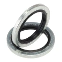 RS Pro Nitrile Rubber (NBR) Bonded Seal Washer 17.28 mm ID 23.8 mm OD Shore 70 Hardness 689-489