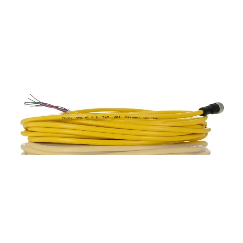 Phoenix Contact Female 8 Way Straight to 8 Way Unterminated Sensor Actuator Cable 10m 30V SAC-8P-10.0-542/ FS SCO BK 1406103