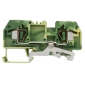 WAGO 282-907 282 Series Earth Terminal Block Green, Yellow, 6mm², 1-Level, Cage Clamp