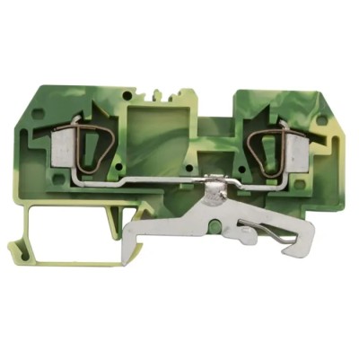 WAGO 282-907 282 Series Earth Terminal Block Green, Yellow, 6mm², 1-Level, Cage Clamp