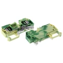 WAGO 282-907 282 Series Earth Terminal Block Green, Yellow, 6mm², 1-Level, Cage Clamp