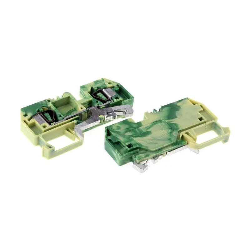 WAGO 282-907 282 Series Earth Terminal Block Green, Yellow, 6mm², 1-Level, Cage Clamp