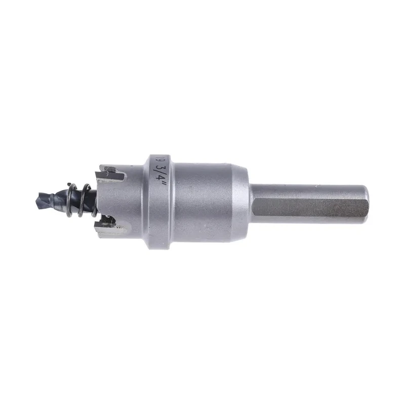 Blu Mol Tungsten Carbide Hole Cutter Drill Bit 19 mm Diameter, Arborless with 6mm HSS Pilot Drill 690-388