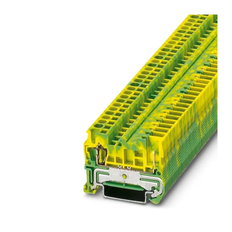 Phoenix Contact ST 2.5/ 1P-PE Series Feed Through Terminal Block Green Yellow 2.5mm² 1-Level Spring Cage 3040025