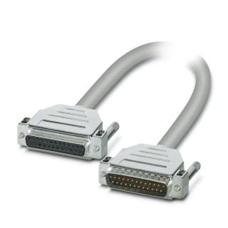 Phoenix Contact Serial Cable Female D-Sub 25-Pin to Male DB25 1 m Semi-Rigid Polyvinyl Chloride 230 DB25