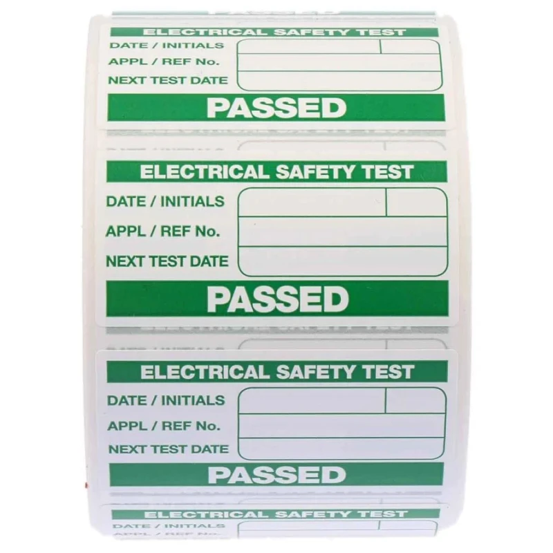 Seaward PAT Testing Label Roll Green Pass for Portable Appliance Testers 339A318