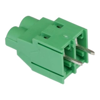 Phoenix Contact MKDS 5/2-6.35 Series Straight PCB Terminal Block, 2 Contacts, 6.35 mm Pitch, 32A Current, 1kV 1714955