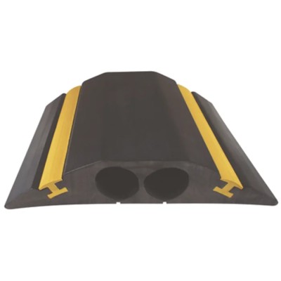RS PRO Rubber Cable Cover 4.5 m Length, 156 mm Width, 23 mm Inside Diameter, Yellow Black 26100370