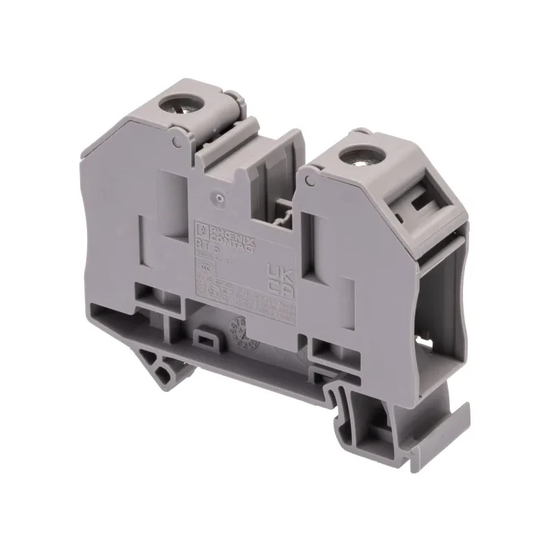 Phoenix Contact RT 5 Series High Current Feed Through Terminal Block Bolt Termination 1kV 41A 6mm² 1-Level 3049026