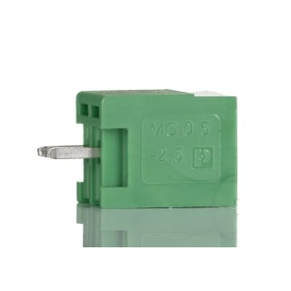 Phoenix Contact Pluggable Terminal Block 2-Contact 2.5 mm Pitch 4A Current Polyamide Housing Green 320V 1881558