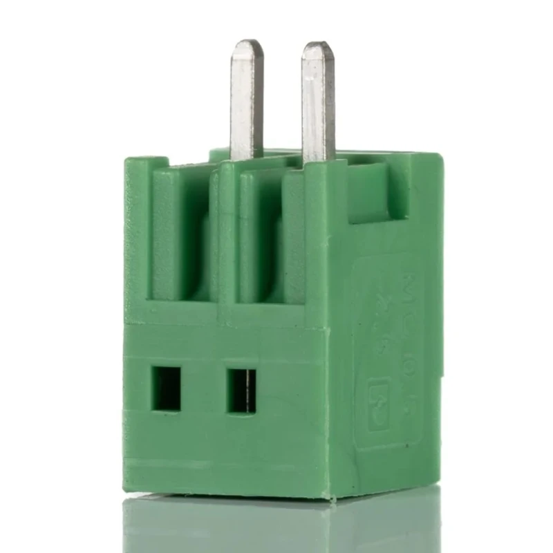 Phoenix Contact Pluggable Terminal Block 2-Contact 2.5 mm Pitch 4A Current Polyamide Housing Green 320V 1881558