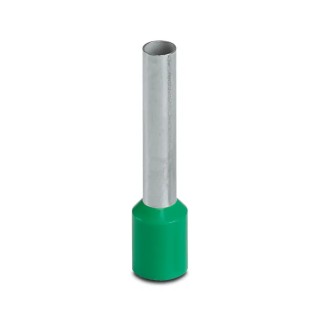 Phoenix Contact Insulated Crimp Bootlace Ferrule Green 18 mm Pin Length, 3.6 mm Pin Diameter, Max Wire Size 6 mm² 3200111