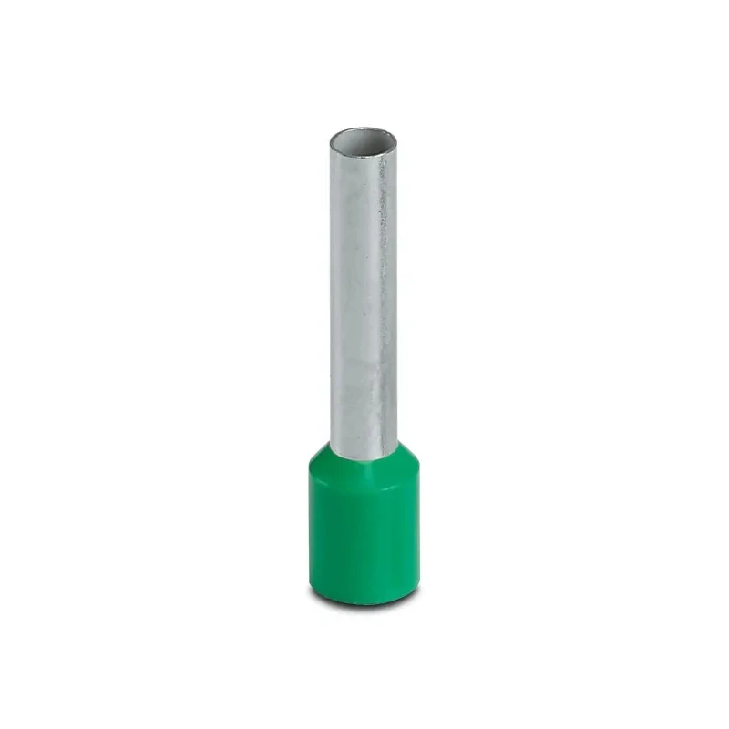 Phoenix Contact Insulated Crimp Bootlace Ferrule Green 18 mm Pin Length, 3.6 mm Pin Diameter, Max Wire Size 6 mm² 3200111