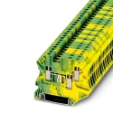 Phoenix Contact Earth Terminal Block UT 2.5-TWIN-PE Series Green Yellow 2.5mm² 1-Level Screw Termination 3044539
