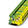 Phoenix Contact Earth Terminal Block UT 2.5-TWIN-PE Series Green Yellow 2.5mm² 1-Level Screw Termination 3044539