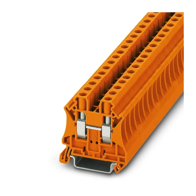 Phoenix Contact UT 6 OG Series Feed Through Terminal Block Orange, 6mm², 1-Level, Screw Termination 3045169