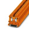 Phoenix Contact UT 6 OG Series Feed Through Terminal Block Orange, 6mm², 1-Level, Screw Termination 3045169