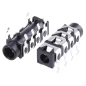 RS PRO 3.5 mm 4-Pole PCB Mount Female Composite Video Jack Connector Nickel Plated Nylon Housing 805-1661