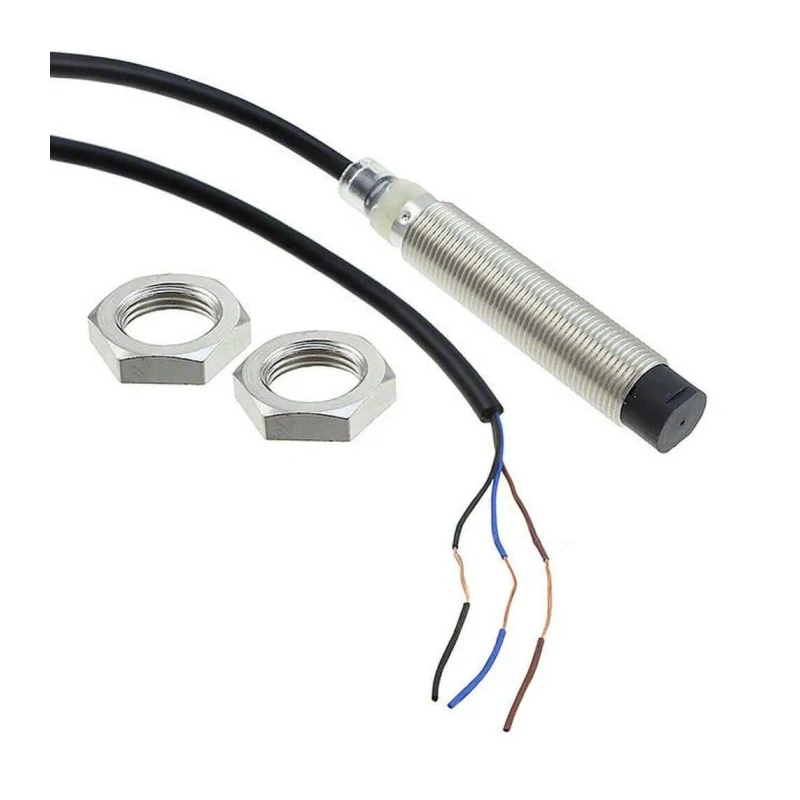Omron Threaded Barrel Inductive Proximity Sensor M12 PNP 24V DC 8mm Detection Range E2B-M12LN08-WP-B1 2M