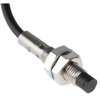 Omron Threaded Barrel Inductive Proximity Sensor M8 PNP Stainless Steel IP67 24V DC 4mm Detection E2B-S08KN04-WP-B1 2M