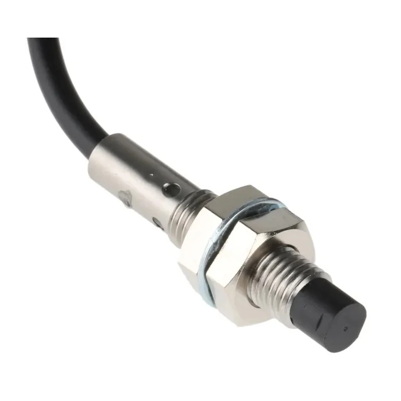 Omron Threaded Barrel Inductive Proximity Sensor M8 PNP Stainless Steel IP67 24V DC 4mm Detection E2B-S08KN04-WP-B1 2M