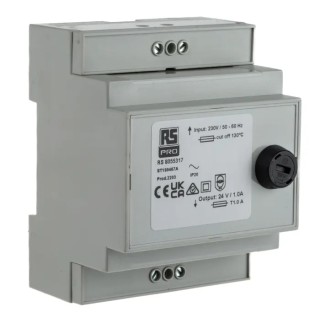RS PRO 75 VA DIN Rail Transformer, 230 V AC Primary, 24 V AC Secondary, IEC/BS/EN 61558-1, AS/NZS 61558.2.6 805-5317