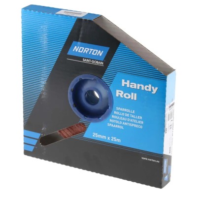 Norton Aluminium Oxide Abrasive Paper P60 Grit Medium Grade 25 m x 25mm 63642531823
