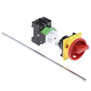 Eaton 3-Pole Panel Mount Isolator Switch IP65, 260A, 18.5kW, Screw Terminal, Red Handle, P1-32 Series