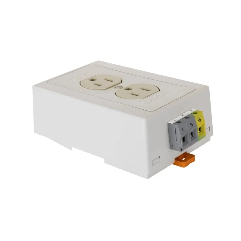 Phoenix Contact 15A 125V Ivory USA Mains Socket DIN Rail Mount Polyvinyl Chloride 5600461