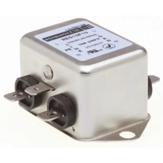 Roxburgh EMC Chassis Mount RFI Filter 10 A 250V AC 400Hz Fast-On 1 Phase RES10