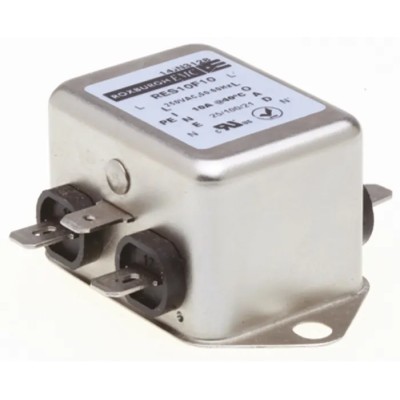 Roxburgh EMC Chassis Mount RFI Filter 10 A 250V AC 400Hz Fast-On 1 Phase RES10