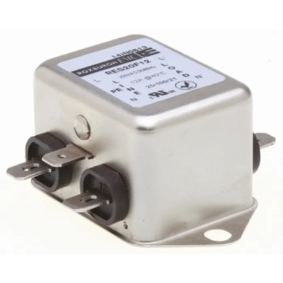 Roxburgh EMC Single Phase Chassis Mount RFI Filter 12A 250V AC 400Hz Fast-On Termination RES20