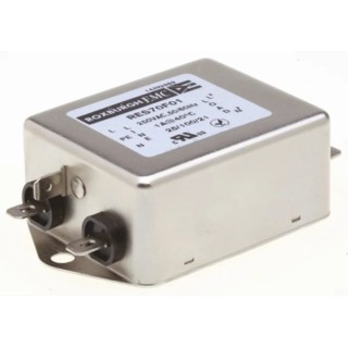 Roxburgh EMC RES70 1 A 250V AC 400Hz Chassis Mount RFI Filter Fast-On Termination RES70