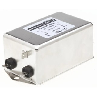 Roxburgh EMC Chassis Mount RFI Filter 16 A 250V AC 60Hz Fast-On Single Phase RES90