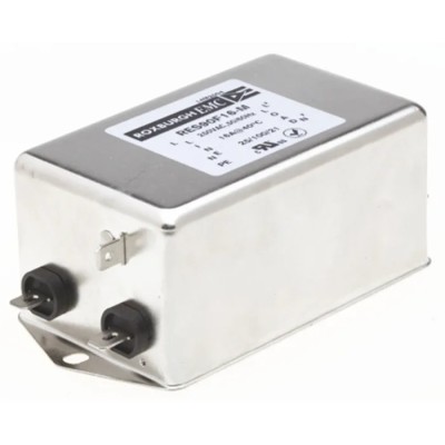 Roxburgh EMC Chassis Mount RFI Filter 16 A 250V AC 60Hz Fast-On Single Phase RES90