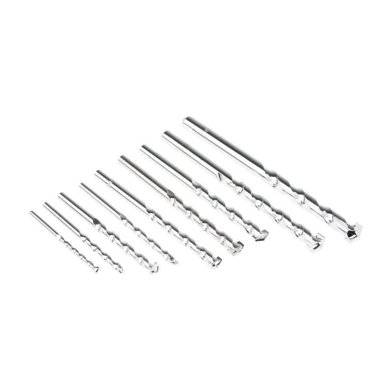 RS PRO 9-Piece Twist Masonry Drill Bit Set 4 mm to 12 mm Tungsten Carbide Tipped 694-425