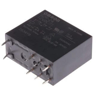Omron PCB Power Relay 12V DC Coil 5A Switching Current DPDT G2R-24 DC12