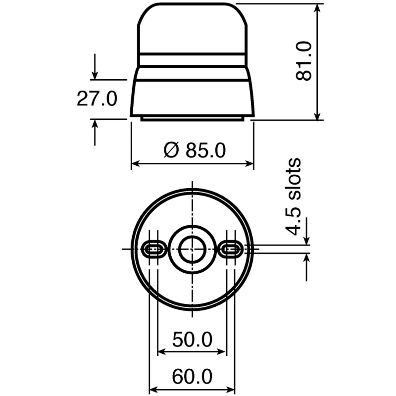 NEUTRAL Flashguard QBS Series Red Beacon 24V AC Flashing Surface Mount Xenon Bulb IP67 IP65 QBS-0017