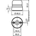 NEUTRAL Flashguard QBS Series Red Beacon 24V AC Flashing Surface Mount Xenon Bulb IP67 IP65 QBS-0017
