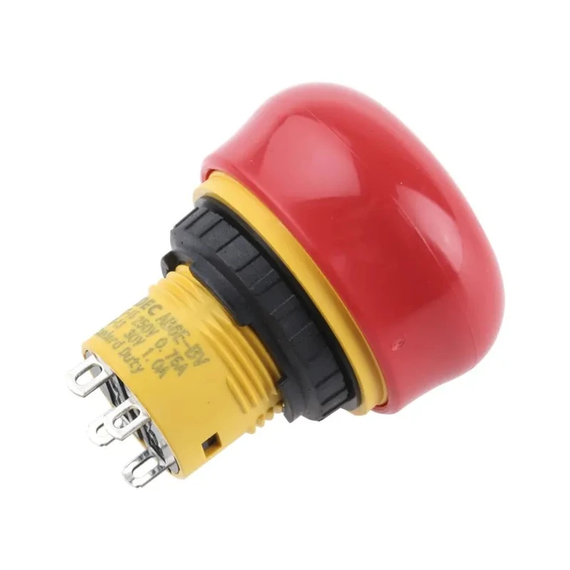Idec AB Series Push Button Switch Panel Mount 16 mm Cutout Silver SPDT IP65 AB6E-3BV02PRH