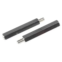 RS PRO Brass Hexagonal Threaded Standoff, M5 Thread, 45 mm Body, 8 mm Stud Length, Nickel Plated 806-6657