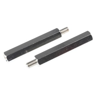 RS PRO Brass Hexagonal Threaded Standoff, M5 Thread, 45 mm Body, 8 mm Stud Length, Nickel Plated 806-6657